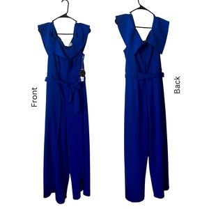 Royal Blue Shelby & Palmer Sleeveless Jumpsuit with Side Slit